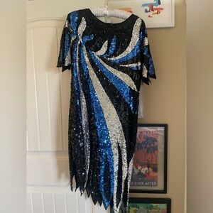 Iris Black Sequin Detail Top